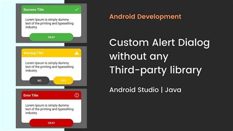 Java: How to create alert dialog in Android Studio using Java?