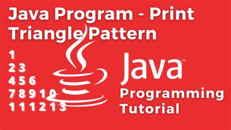 Java: Pattern like right angle triangle with a number