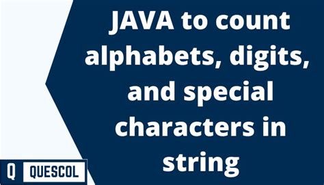 Java Program to Count Alphabets Digits and Special Characters in a String
