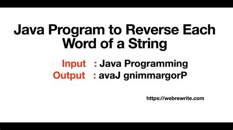 Java Program to reverse words in a String - BeginnersBook