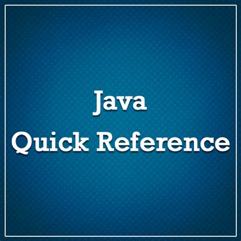 Java Quick Reference Apps on Google Play