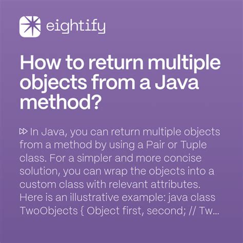 Java Return Multiple Objects