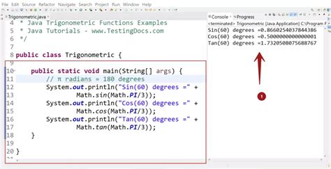 Java Trigonometric Functions