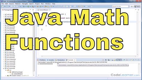 Java Tutorial 19 Sin, Cos, and Tangent (Math Functions) YouTube