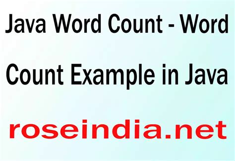 Java Word Count Word Count Example in Java
