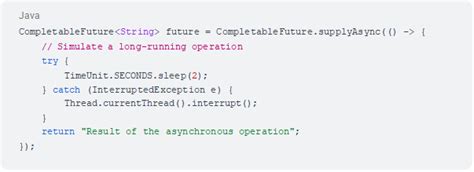 Java async task.  Jul 6, 2024 · CompletableFuture is a powerful frame...
