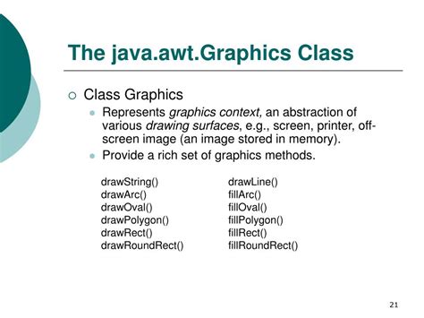 Java awt graphics. e. awt Methods in java.  Java can help reduce costs, drive innova...