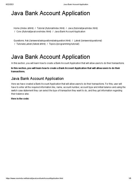Java bank account example.  Apr 9, 2011 · I always thought that &amp;&amp; operator in Java...