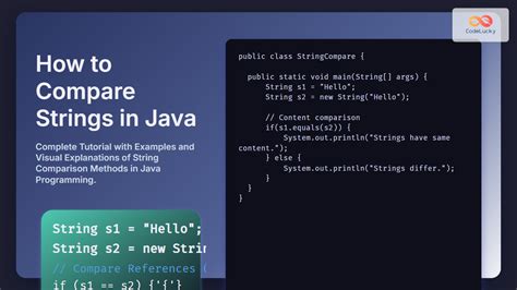 Java compare strings.  Not only in Java, this syntax is available within PHP, ...