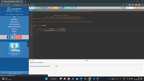 Java compiler online. Online Java Compiler - Edit, Compile and Run your Java code with myCompiler IDE. Simple and easy to use IDE with built in support for JAVAC for compiling Java programs. 