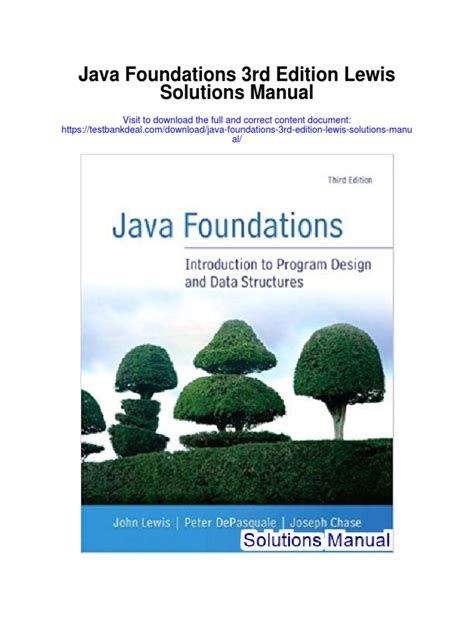 Java foundations third edition solutions manual. - John deere 4100 gear drive oem service manual.