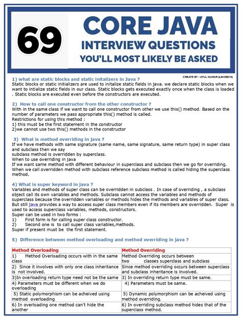 Java interview questions pdf. .  ...