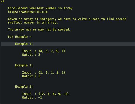 Java program to find the 2nd smallest number in an array