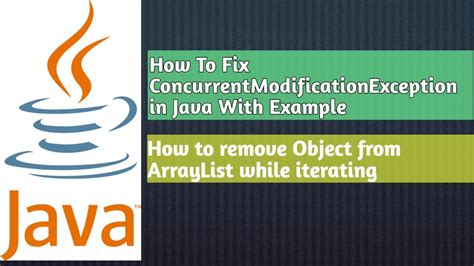 Java remove object from list concurrentmodificationexception. g.  Memory consistency effects: As...