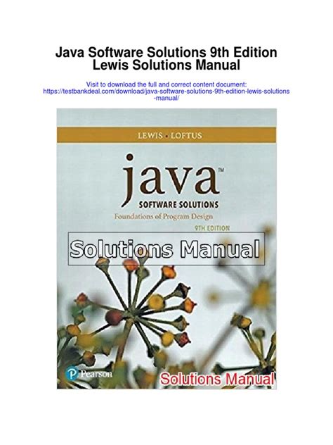 Java software solutions 9th edition pdf - Canada tutorials Step-by …