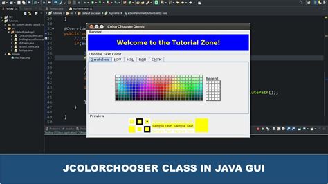 Java swing color.  By following JColorChooser provides a pane of contro...