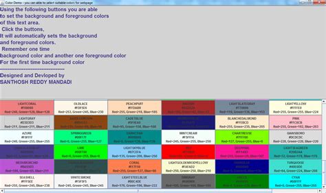 Java swing color. Color in the AWT package and javax. lang.  See Below is the code whic...