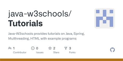 Java w3. W3Schools offers free online tutorials, references and exercises in all the major languages of the web. Covering popular subjects like HTML, CSS, JavaScript, Python, SQL, Java, and many, many more. 