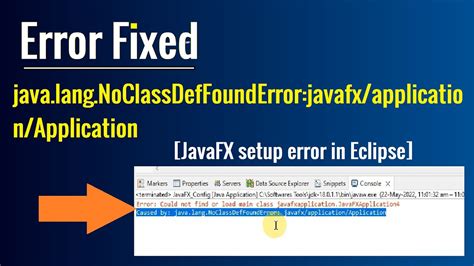 Javafx application application not found.  This happens when I create p...