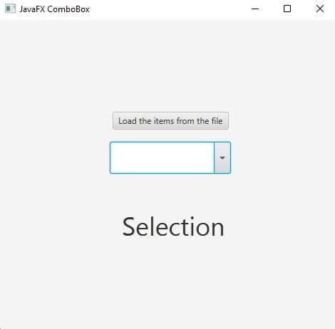 Javafx combobox add items.  I want to use The ComboBox class creates a ...