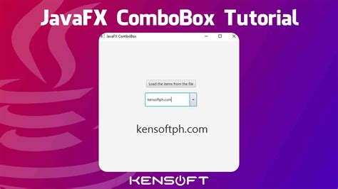 Javafx combobox listener.  Additional Creation Properties: Key: javafx-version Value...