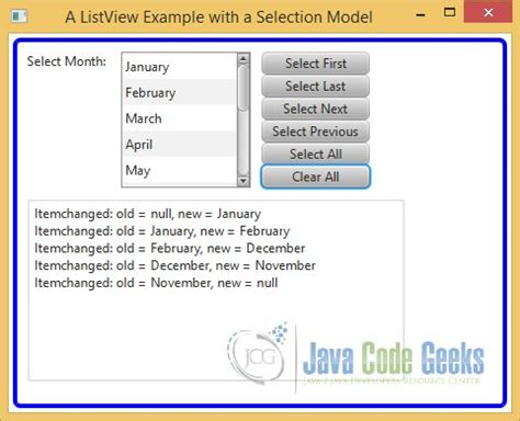 Javafx listview example. commitEdit (Object) an event is fired to the List...