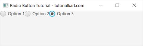 Javafx radio button group.  The user can only choose one option among all.  Ja...