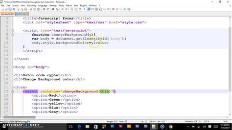 Javascript Handling the SELECT onchange event (Drop Down) YouTube
