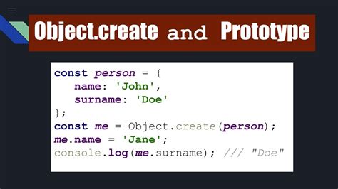 Javascript Object.create and Prototype YouTube