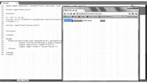 Javascript image upload example.  Here is the HTML for the example. createObjectURL() method t...