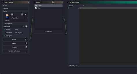 Javascript melee.  ObjectIdle: Create: /// @description Movement variables St...