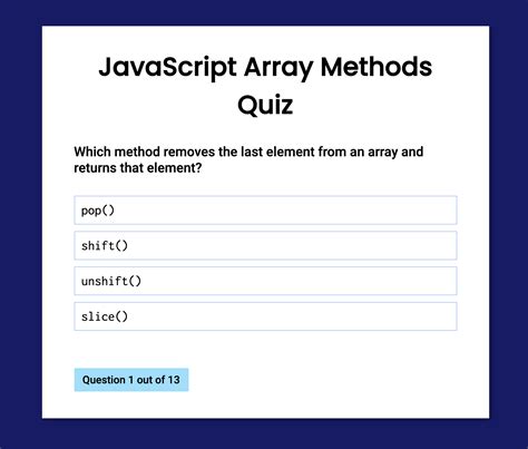 Javascript quiz with answers. .  ...