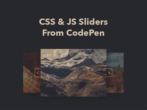 Javascript slider codepen.  Aug 25, 2025 · Discover 40 creative CSS sliders and...
