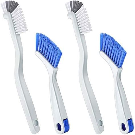 Javex All Purpose Scrub Brush, Blue & White, Lot of 2 Sets of Brushes