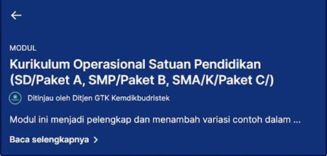 Jawaban post test modul 1 kurikulum operasional