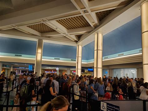 Passengers moving through the security checkpoints at Louisville International Airport should anticipate waiting on average for: ... 6 miles. TSA Pre Available. Terminal MAIN. Main Checkpoint Open; Louisville International Airport Security Wait Times. SDF : Louisville, KY. 8 am - 9 am 7 m. 9 am - 10 am 10 m. 10 am - 11 am 16 m. 11 am - 12 pm …. 