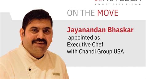 Jayanandan Bhaskar appointed as Executive Chef with Chandi ...