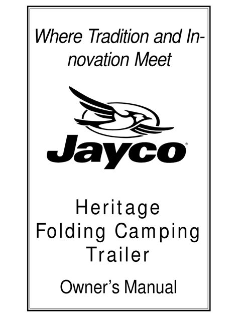 Jayco fold down trailer owners manual 2001 heritage. - Nec dtl 12d 1 guida per l'utente.