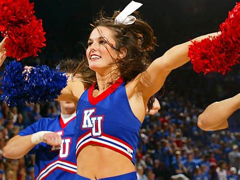 0:00. 0:45. One female Kansas cheerleader and three male spirit squad members have been suspended by the school pending an investigation into an alleged incident on Snapchat that referenced the .... 