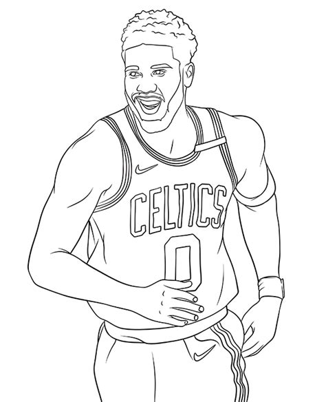 Jayson Tatum Coloring Pages