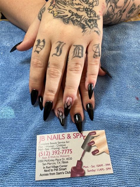 T Nails Spa & Tan, 5201 S Fm 1626, Kyle, TX 78640: See 50 customer reviews, rated 2.1 stars. Browse 16 photos and find hours, phone number and more. Yelp. ... JB Nails And Spa. 44 $$ Moderate Nail Salons. Hot Nails & Spa. 30 $ Inexpensive Nail Salons. Flawless Nails & Spa. 55. Nail Salons. Got Nails. 96 $$ Moderate Nail Salons. Browse Nearby .... 