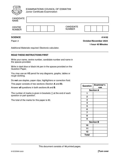 Jc science past exam papers with answers pdf. .  ...