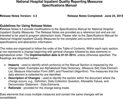 Jc specifications manual for national hospital inpatient quality measures. - The gift of magi summary study guide.