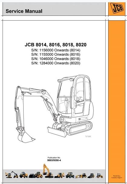 Jcb 8014 8016 8018 8020 manuale di riparazione per miniescavatori. - Tadano hydraulic crane operation and maintenance manual.