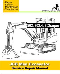 Jcb 802 802 4 802super minibagger service reparatur werkstatthandbuch sofort. - El club de los siete secretos.