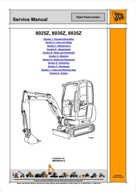 Jcb 8025z 8030z 8035z mini excavator service repair manual download. - Manuel pratique de langue sue doise.