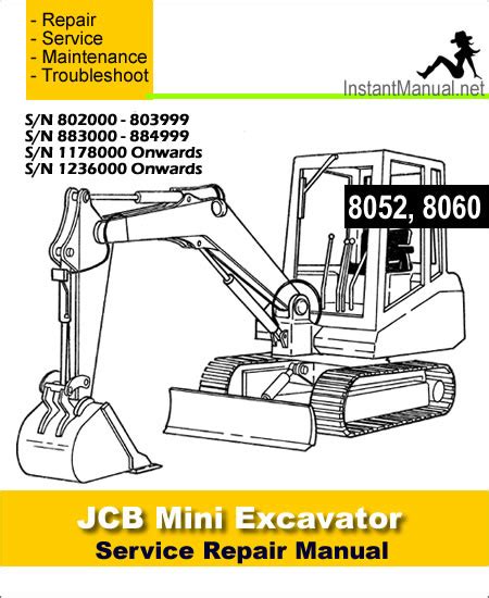 Jcb 8052 8060 midi excavator service repair workshop manual instant. - Cat lift truck gp 30 manual.