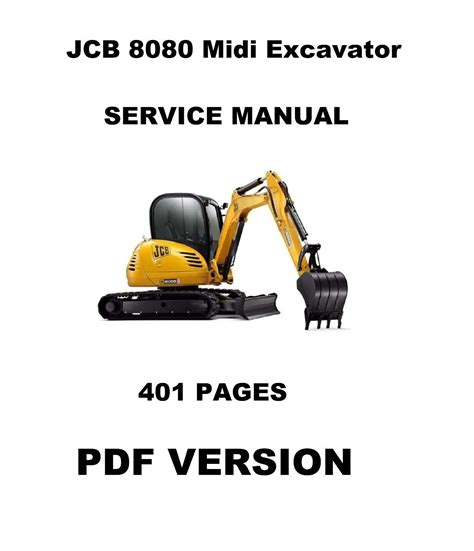 Jcb 8080 midi excavator service repair workshop manual. - La busqueda de la espada magica.
