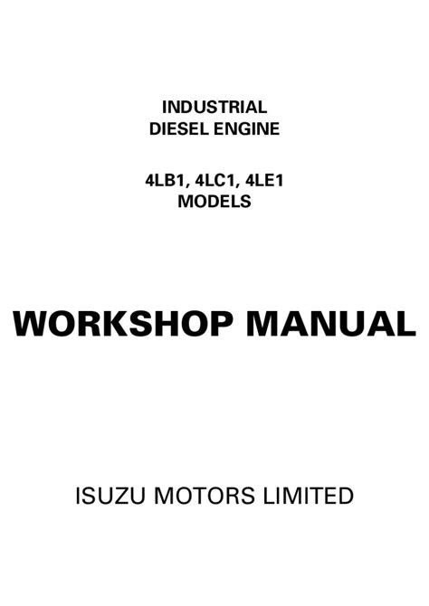Jcb isuzu engine 4le1 service repair workshop manual. - Documents sur la mise en ordinateur des données biographiques.