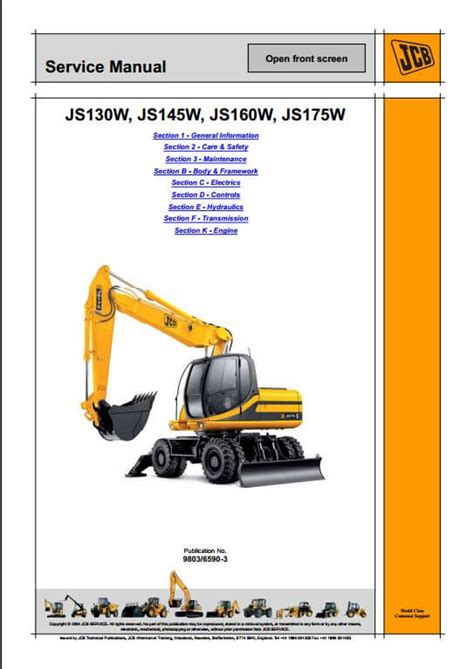 Jcb js130w js145w js160w js175w wheeled excavator service repair manual download. - Toshiba e studio 3500c service manual.